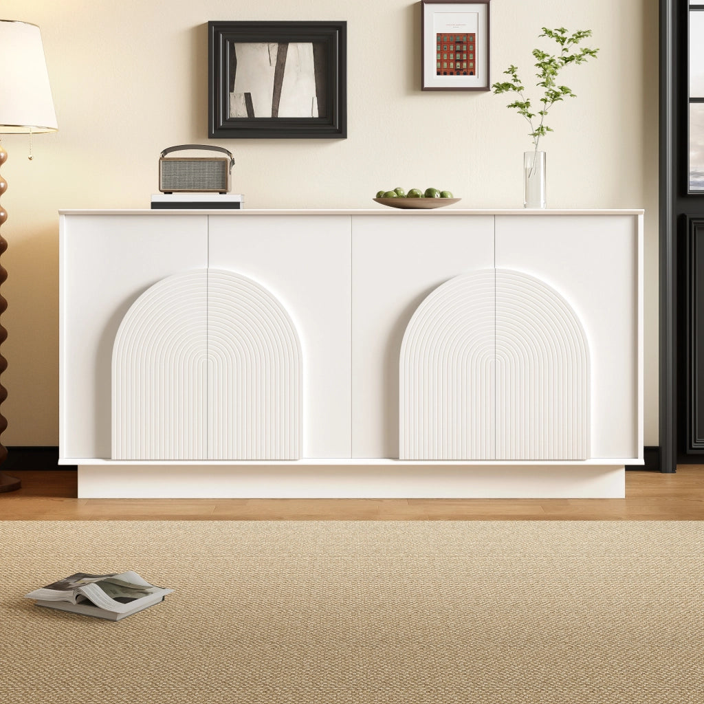 SIDEBOARD 160x38x80 cm Bianco MDF a 4 ante