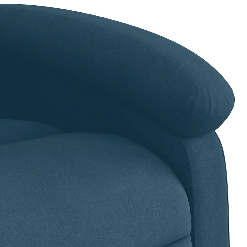 Poltrona Reclinabile Blu in Velluto 371807