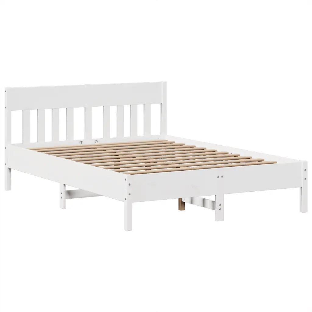 Giroletto senza Materasso Bianco 150x200 cm Legno Massello Pino 3323258