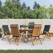 Sedie da Giardino Reclinabili con Cuscini 6 pz in Legno di Teak 3196500