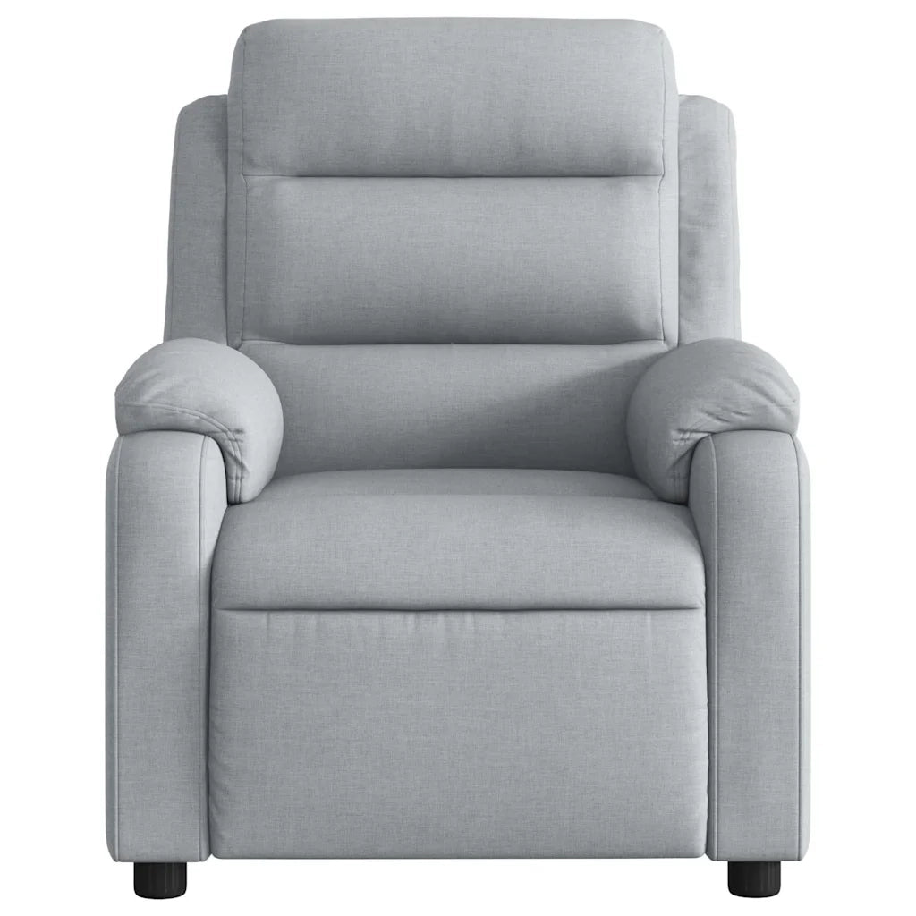 Poltrona | Sedia Relax Elettrica Reclinabile Grigio Chiaro in Tessuto
