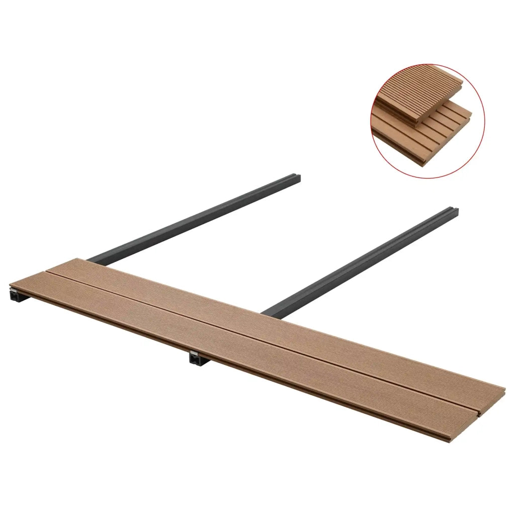 Pavimento da Deck 48 pcs Teak riciclato WPC 3444749