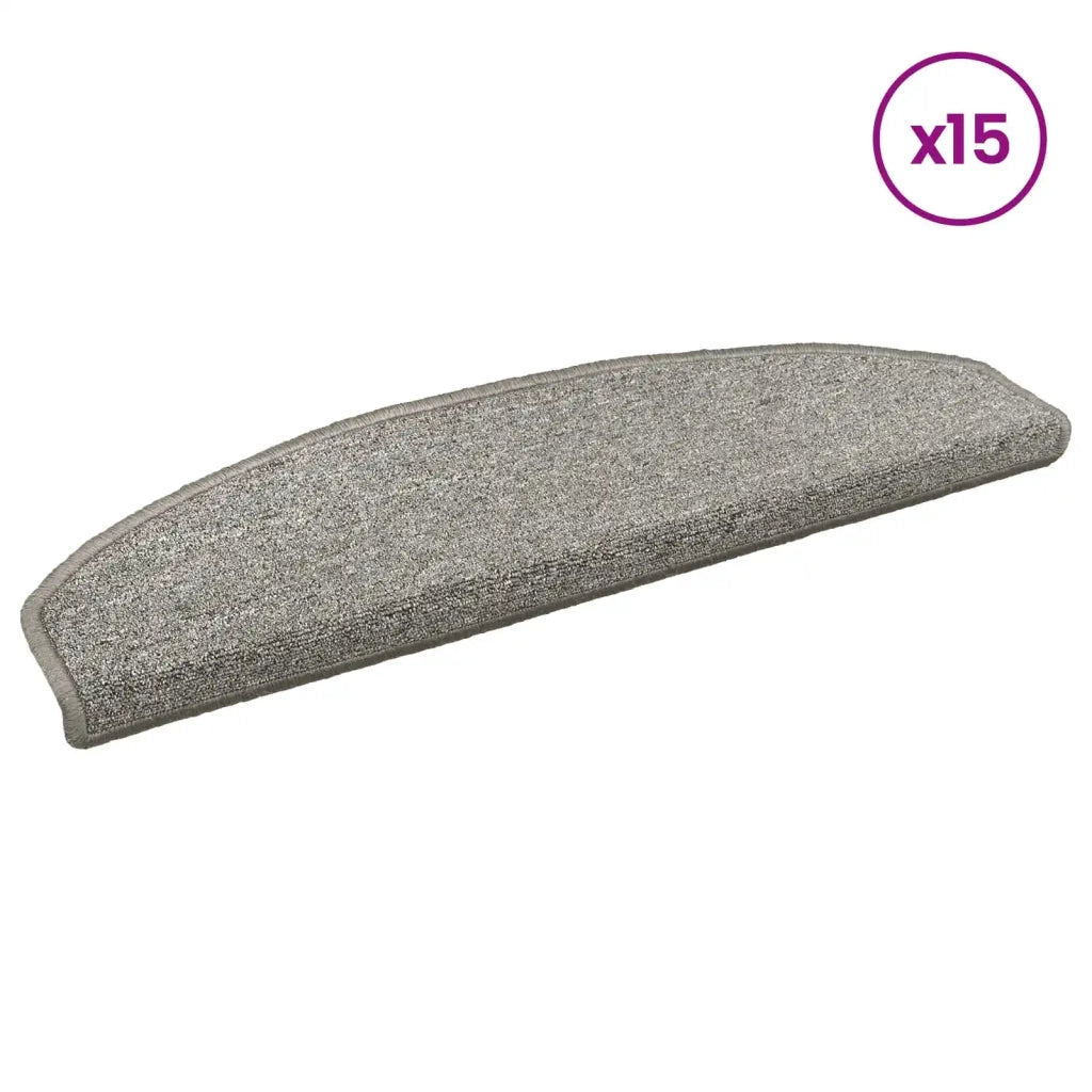 Tappetini per scale autoadesivi 15 pz | Gradini per Scale Grigio Chiaro