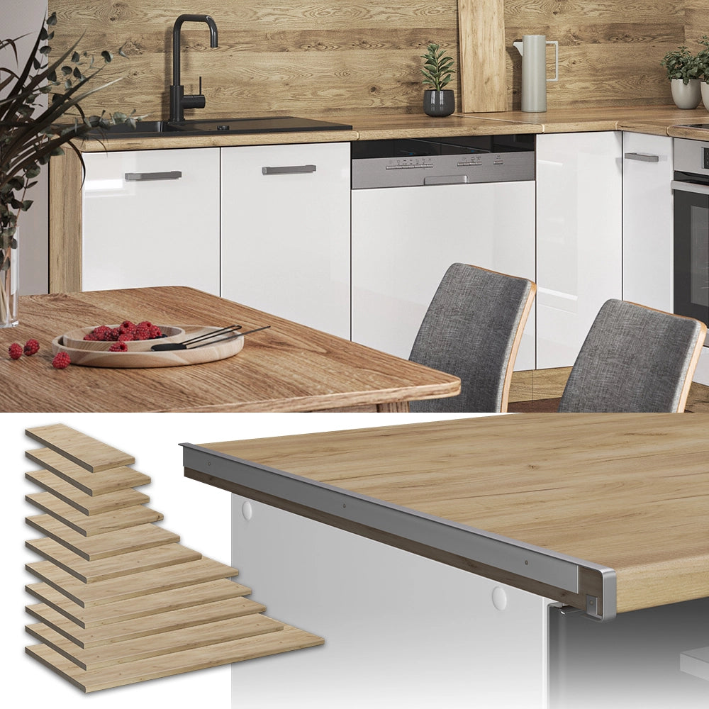 Vicco Top cucina Quercia dorata 114 cm (adatto all'unità angolare 87x87)