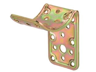 PIASTRA DI GIUNZIONE A 90° PER INCROCIO PIANO CON TONDO ÃMM.80 ART.912- - mm.80x80 - spessore mm.2,2 - 5 pezzi ALDEGHI