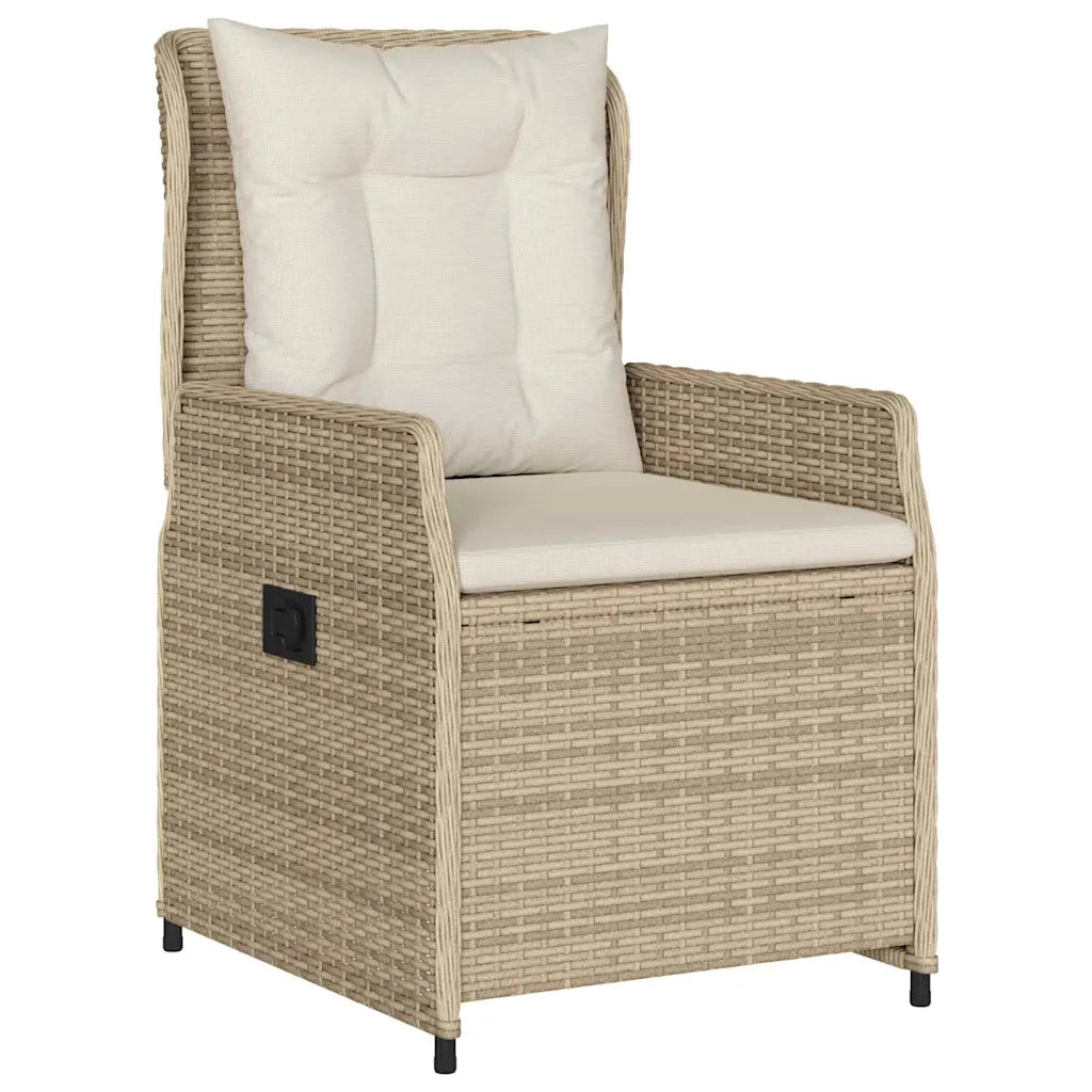 Set da Pranzo per Giardino 3 pcs Beige e Grigio Chiaro