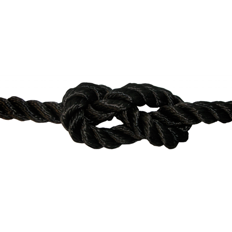 CIMA RITORTA NERA A.T.Ø MM8 MT200 BLACK TWISTED ROPE A.T.Ø MM24 MT100