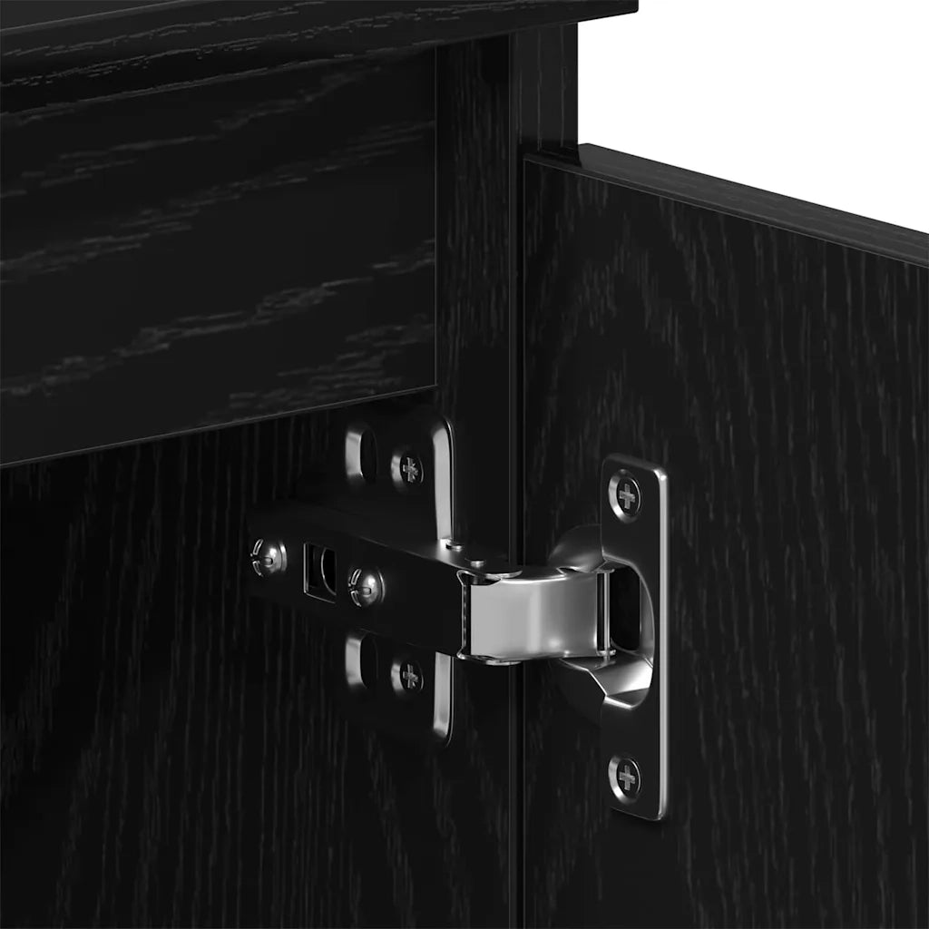 Mobile TV Rovere Nero 102 x 35 x 50 cm Legno multistrato 862585
