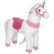 Cavallo a Dondolo per Bambini ¨C Minimal ¨C Design Unicorno in Tessuto Bianco