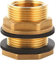 Connettore di alimentazione Rain Bolt Feed per contenitori, serbatoi e barili da 1 pollice x 1 1/4 pollici, con connessione a vite sigillata, inclusi 2 sigillanti in gomma per rubinetto d'acqua.