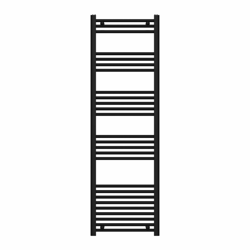 RADIATORE TERMOARREDO SCALDASALVIETTE NERO OPACO CON TUBOLARI Ø25MM MODELLO ELVIA - MM 1230X500 WATT 583 INT.450  - MAM