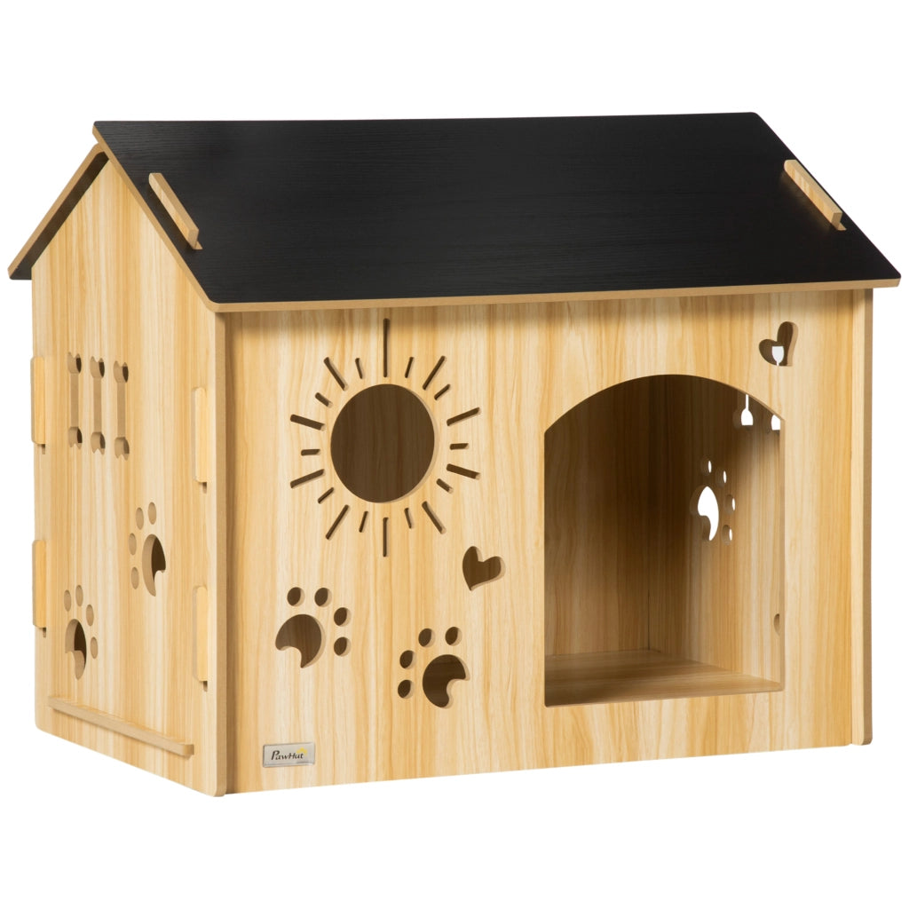 CUCCIA per cani 69x50x58,5 cm MDF color rovere