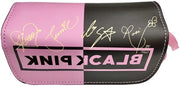 Etui per bambini in doppia pellicola rosa, con chiusura a zip e 3D stampato per contenitore per carta da lettere con compartimenti.