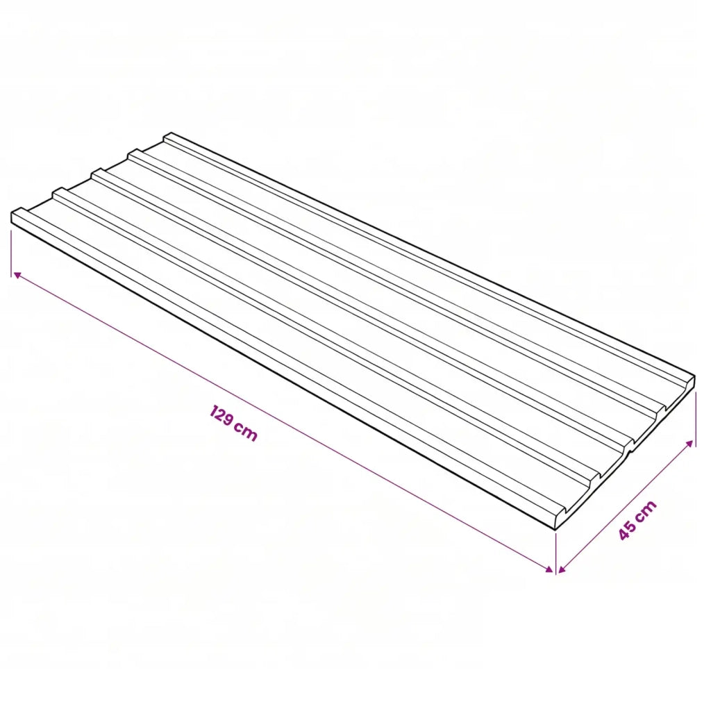 Pannello per tetto 12 pz Grigio 129 x 45 cm Acciaio zincato CFW8569523