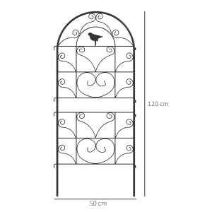 SPALLIERA Set da 2 pezzi 50x120 cm Metallo Nero