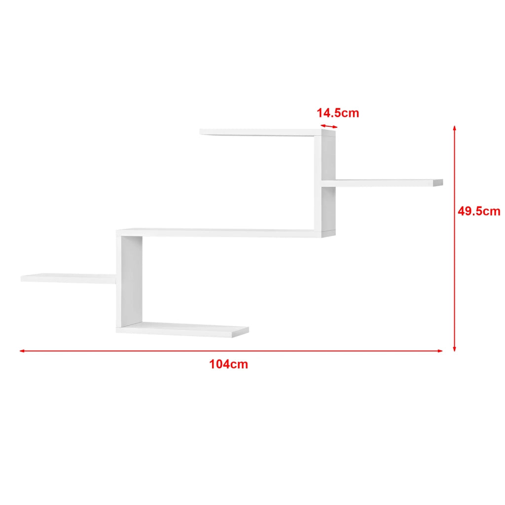 Mensola da parete mobile contenitore di design 104 cm bianco 03_0005205