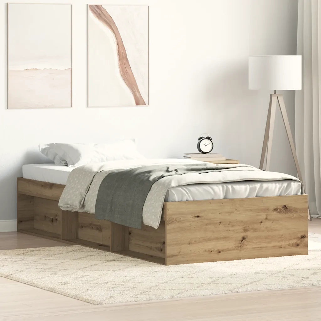 Giroletto senza Materasso-Struttura Letto Rovere Artigianale 90x190cm 937824