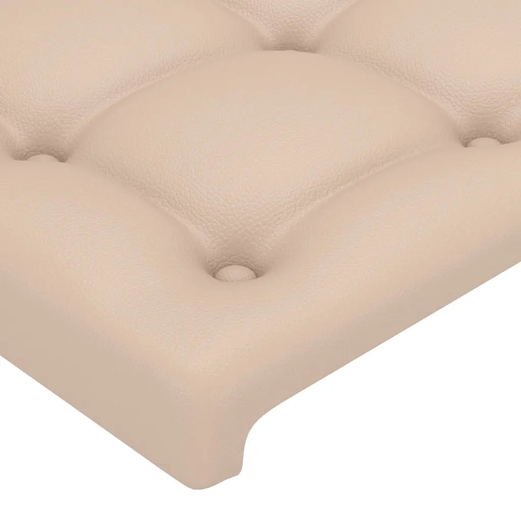 Testiera ad Orecchio-Testata con Orecchie Cappuccino 147x23x78/88 cm in Similpelle