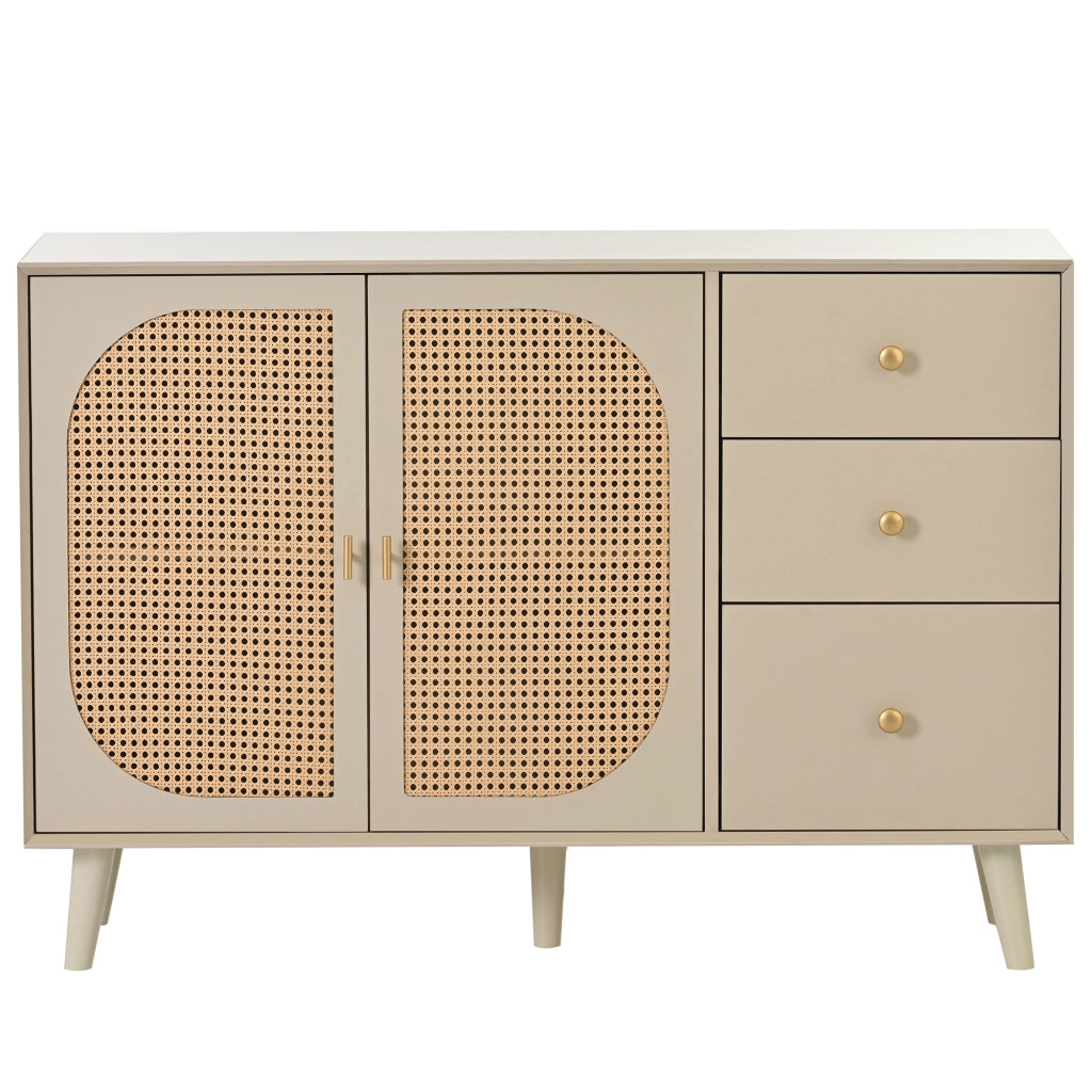 Sideboard/Kommode moderna Off White 120 x 82,5 x 40 cm con 2 ante e 3 cassetti