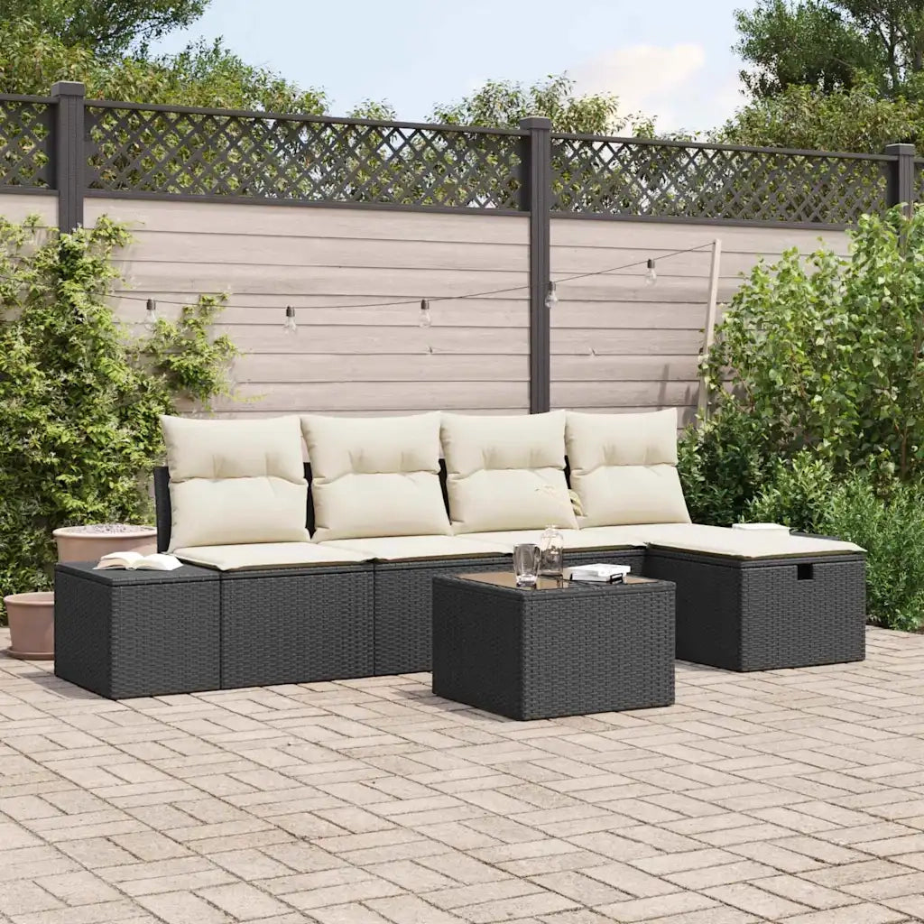 Set di divani con cuscino 6 pcs polyrattan 3360698