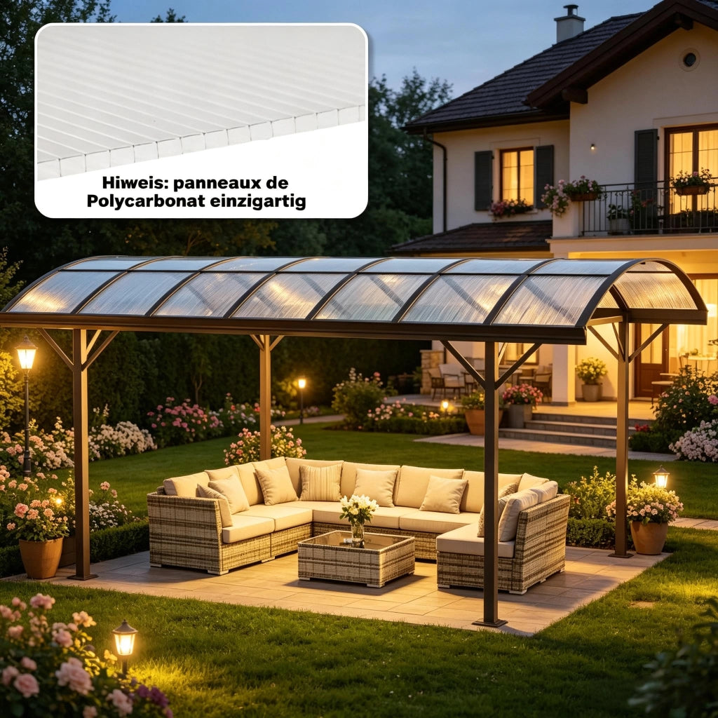 Lastre in policarbonato a doppia parete, spessore 4 mm, trasparenti, 120x60 cm, 10 pezzi, resistenti ai raggi UV, per serre (solo con lastra in polica
