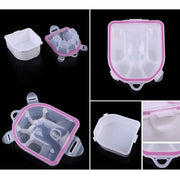 Trade Shop - Ciotola Manicure Ammollo Soak Off Scalda Acqua Separa 5 Dita Nail Art Solventi -