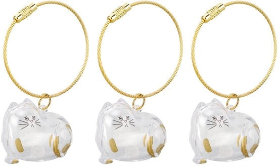 Flessa di archiviazione pelo animale - Catena per gatti - Coperchio trasparente - Regalo di ricordo - Design duraturo - 3 pezzi