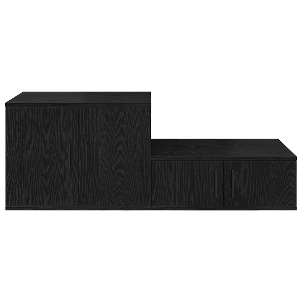 Armadio 2 pcs Rovere Nero 108 x 41 x 40 cm Legno multistrato 866668