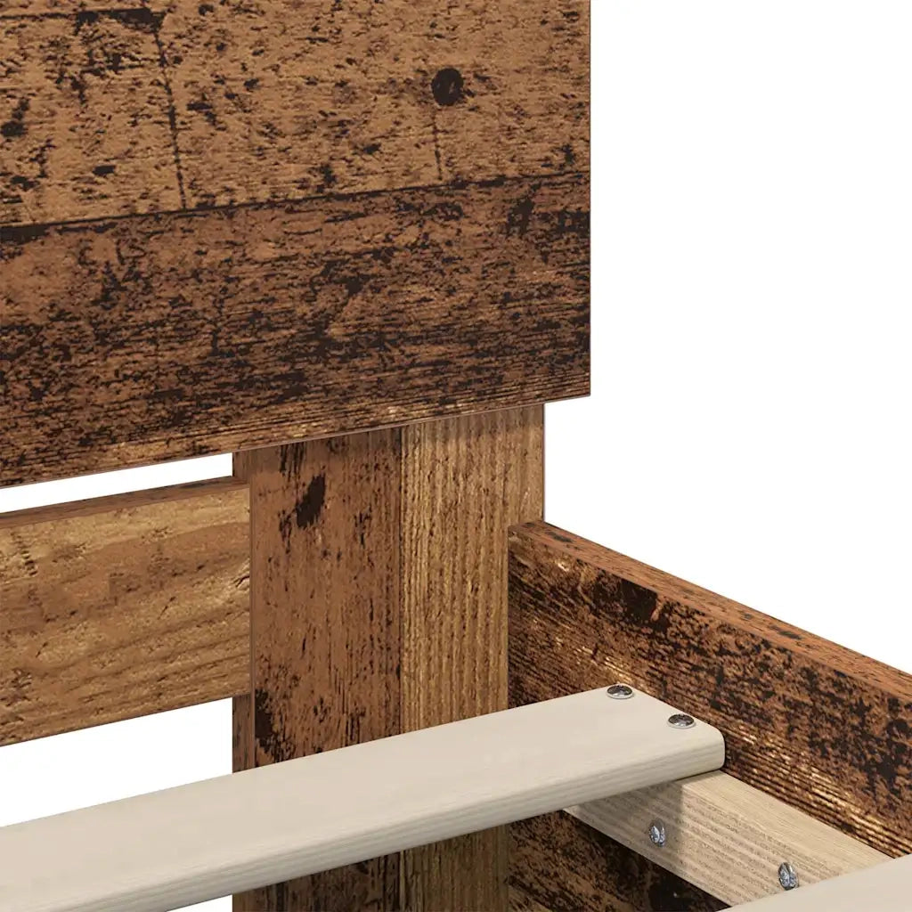 Struttura del letto con testiera-Giroletto con Testiera Legno vecchio 120 x 200 cm 304363