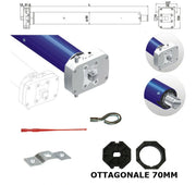 MOTORE TAPPARELLA TAPPARELLE 220 KG 120 NM CON MANOVRA DI EMERGENZA SBLOCCO 230V