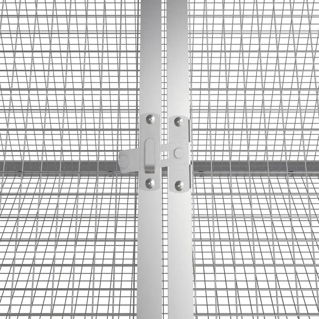 Gabbia per Conigli Antracite 201,5x80,5x71 cm Acciaio Zincato CFW7124153