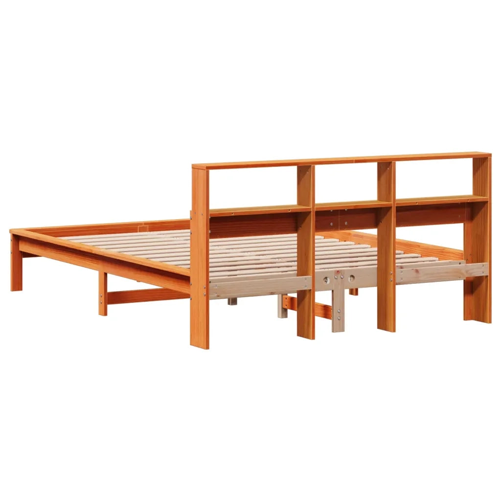 Letto senza Materasso Marrone Cera 150x200 cm in Legno di Pino 3309736