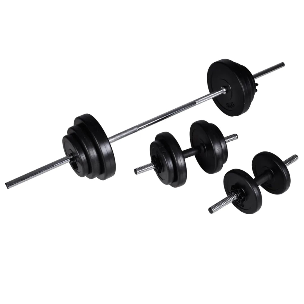Panca Multifunzione con Bilanciere e Set di Manubri 30,5 kg CFW2236026