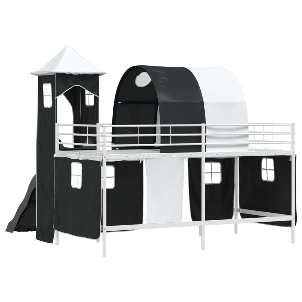 Struttura del letto loft per bambini Bianco e Nero 100 x 200 cm 42020897