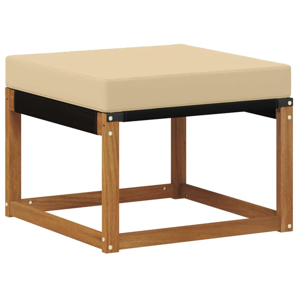 Set di divani da esterno con cuscino 9 pcs Naturale e Beige 3368988