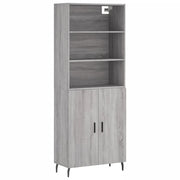 Credenza | Madia | Buffet da pranzo | Armadio da pranzo Grigio Sonoma 69,5x34x180 cm in Legno Multistrato