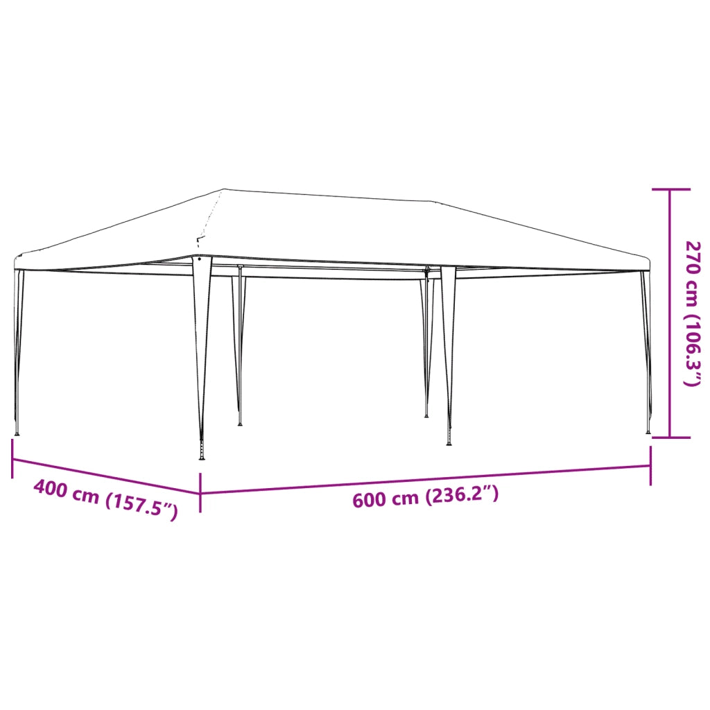 Tenda per Feste-Tenda Gazebo 4x6 m Blu