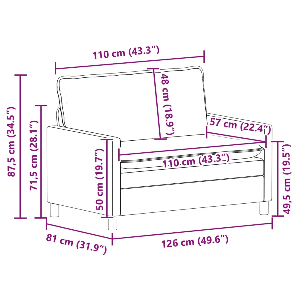 Set di divani 2 pcs Grigio Chiaro Velluto 3417127