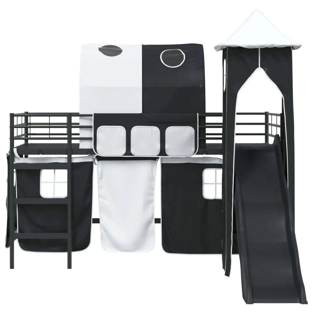 Struttura del letto loft per bambini Nero 80 x 200 cm Metallo 42020872