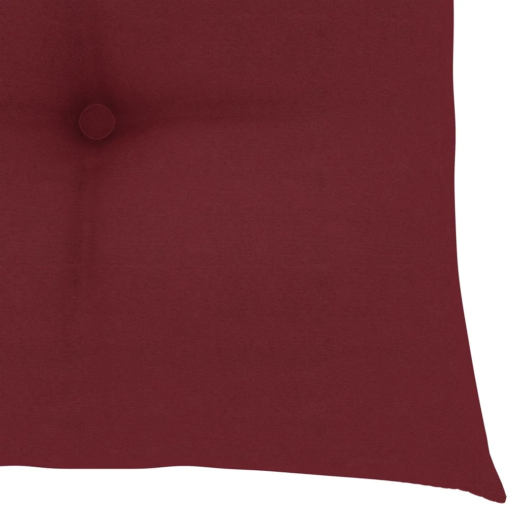 Sedie Giardino con Cuscini Rosso Vino 4 pz | Sedie da Esterno Legno Massello Teak