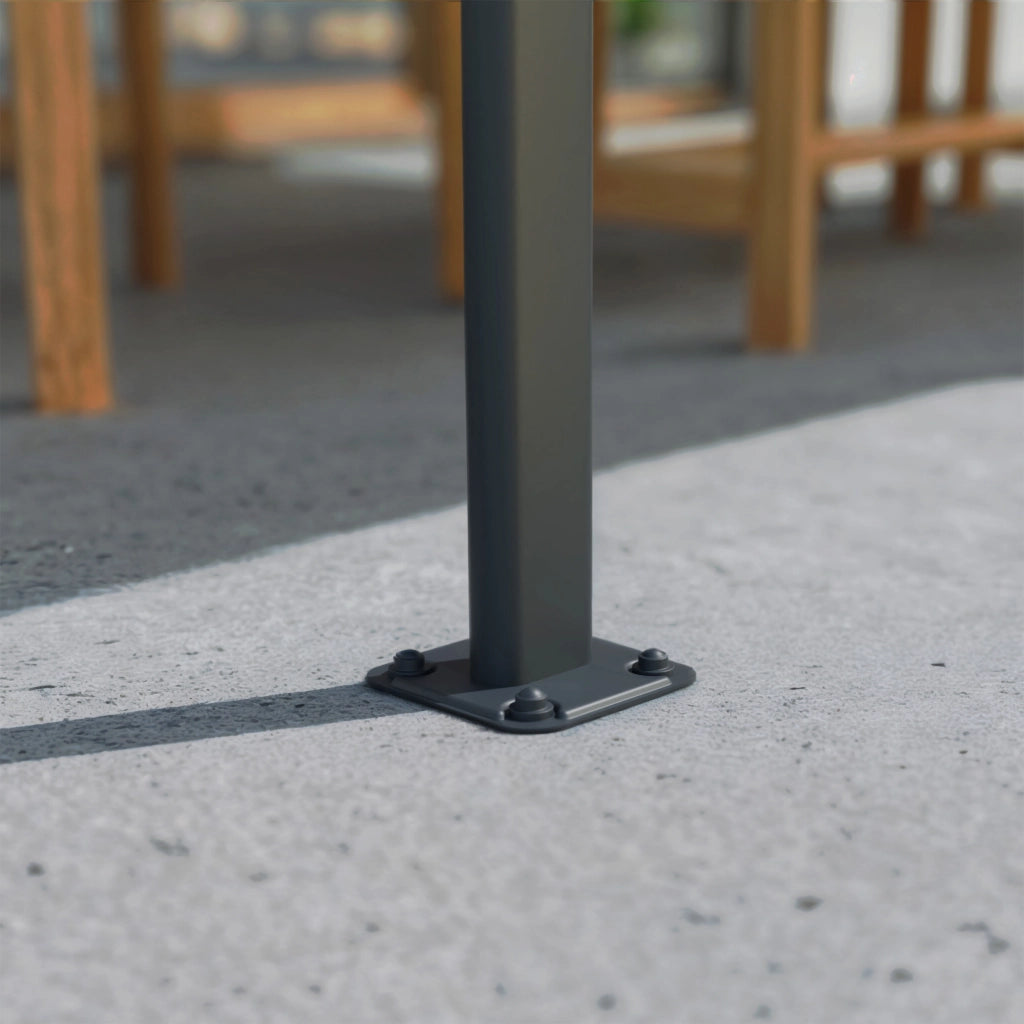 Canopia Sierra Cabrio Pergola Addossata in Alluminio 3X3 m Struttura grigia / Pannelli grigio opaco