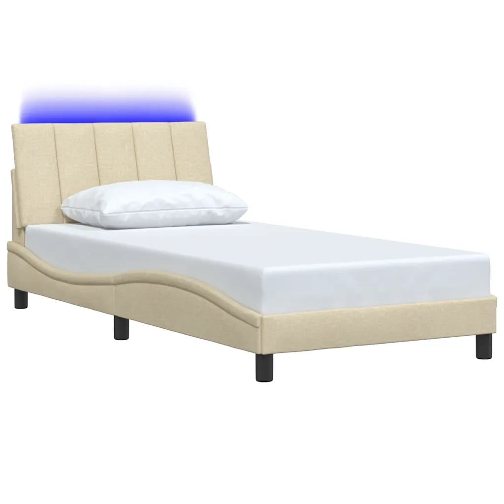 Giroletto senza Materasso Hanko Crema 100x200 cm in Tessuto