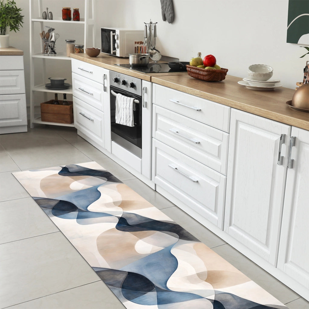 Tappeto da cucina antiscivolo, antimacchia passatoia multiuso 50x400 - Urban Blu