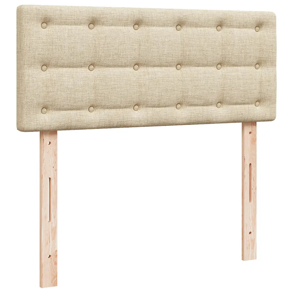 Giroletto a Molle con Materasso Crema 120x190 cm in Tessuto 3287414