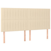 Testiera | Testata Crema 200x5x118/128 cm Tessuto