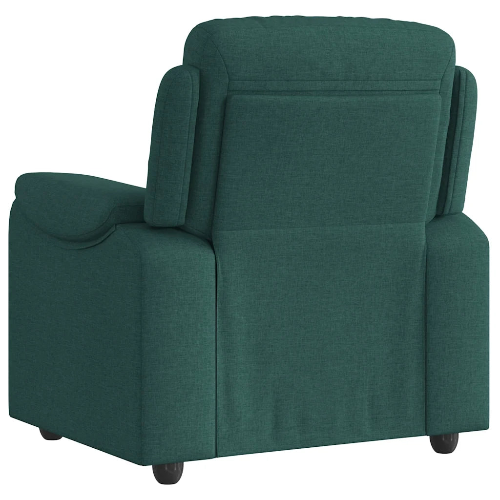Poltrona Reclinabile in Tessuto Verde Scuro 4015686