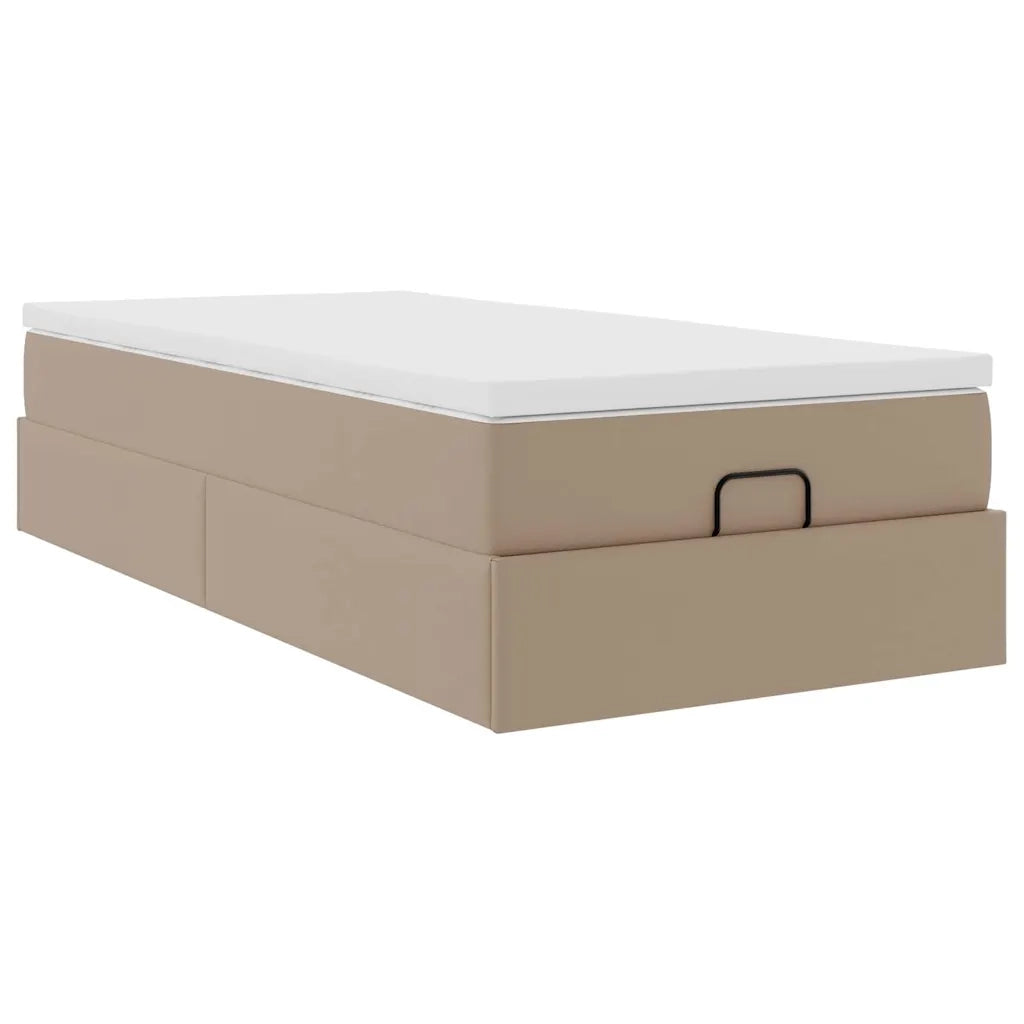 Struttura Letto Pouf con Materasso 90x190 cm Similpelle 3311015