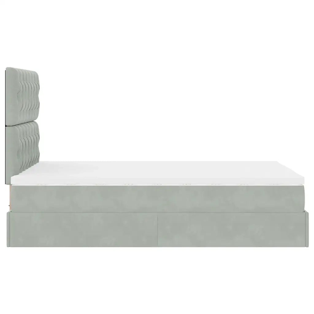 Struttura Letto Pouf con Materassi 120x190 cm Velluto 3313529