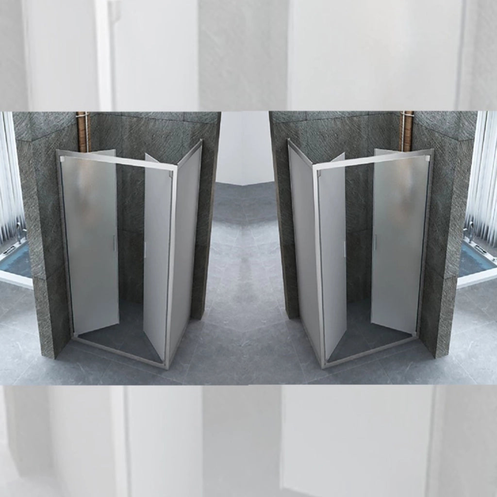 Box doccia apertura saloon cristallo opaco 6mm kim, misura 70x130