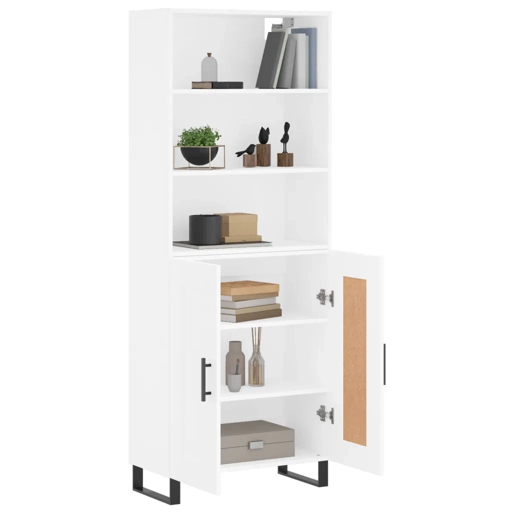 Credenza Bianca 69,5x34x180 cm in Legno Multistrato 3189981